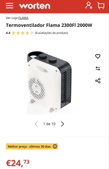 Termoventilador Flama novo