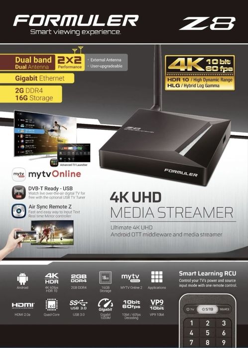 Box Streaming Formuler Z8 IPTV 4K