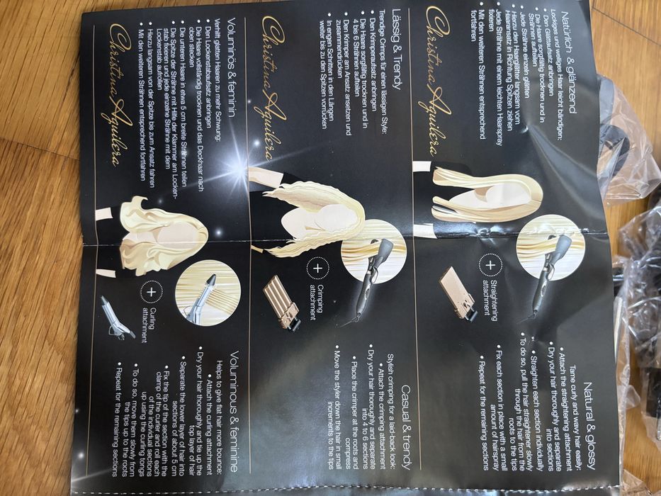 Prancha de Cabelo Christina Aguilera Keratin + Acessórios – NOVA