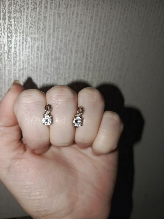 Серебряное кольцо,серьги,крест