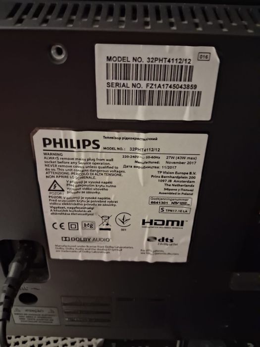 Philips TV LED ultra fino 32”