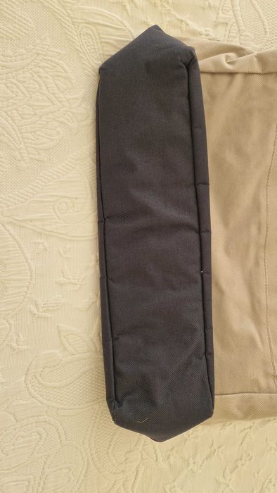 Mala tiracolo, beje e azul