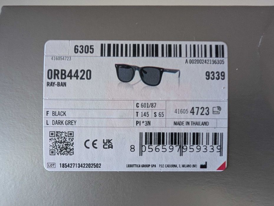 Okulary RayBan RB4420  – Nowe, oryginalne
