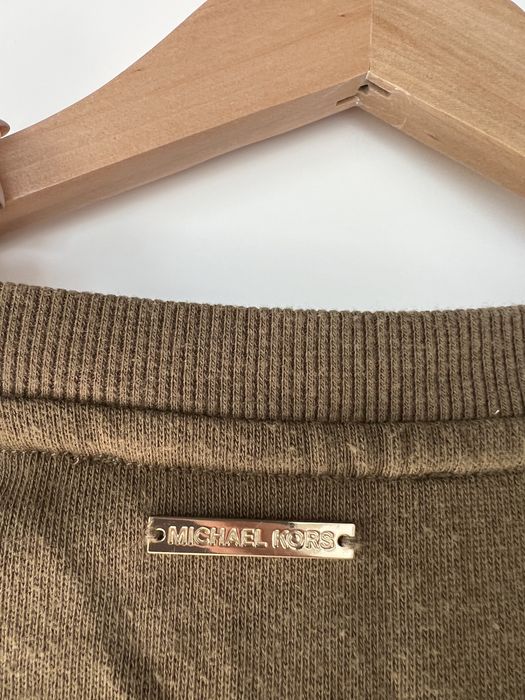 Bluza Michael Kors, bluzka zielona moro, z cekinami