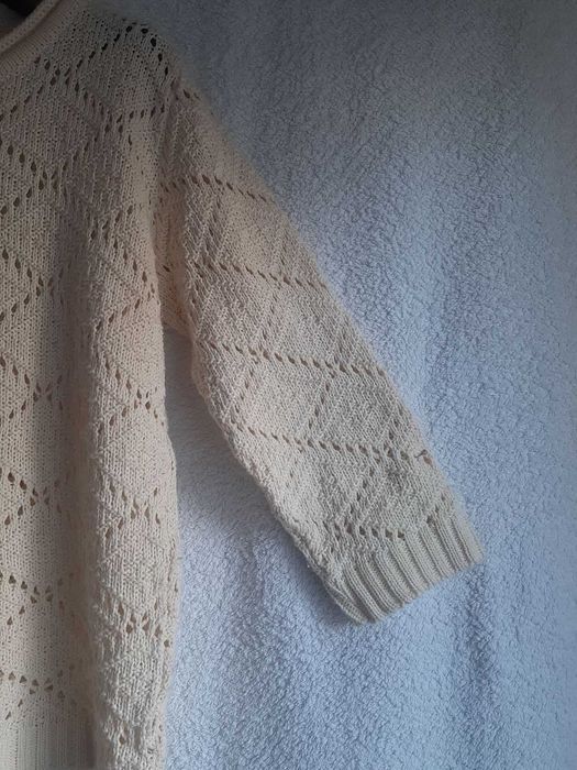 Krótki ażurowy sweterek, nowy, 50 % bawełna, Gina Benotti, r. S/M