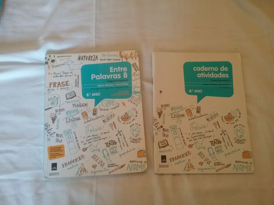Vendo SEPARADO: Manuais+ C.ativ. -8 disciplinas- como NOVOS- 8°ano