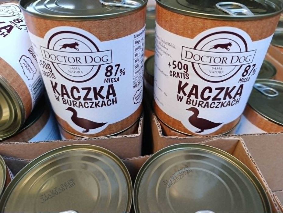 Doctor Dog Kaczka w buraczkach 850 g – 6 puszek