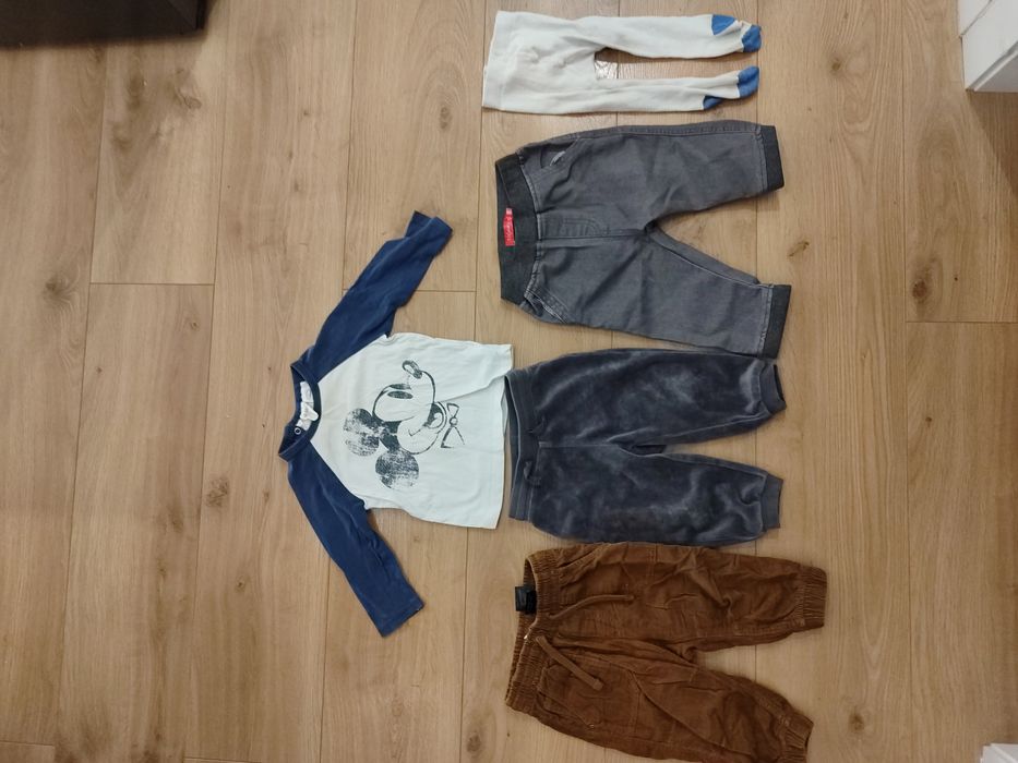 Дитячі речі 9-12 місяців - теплі штани, кофта, колготи