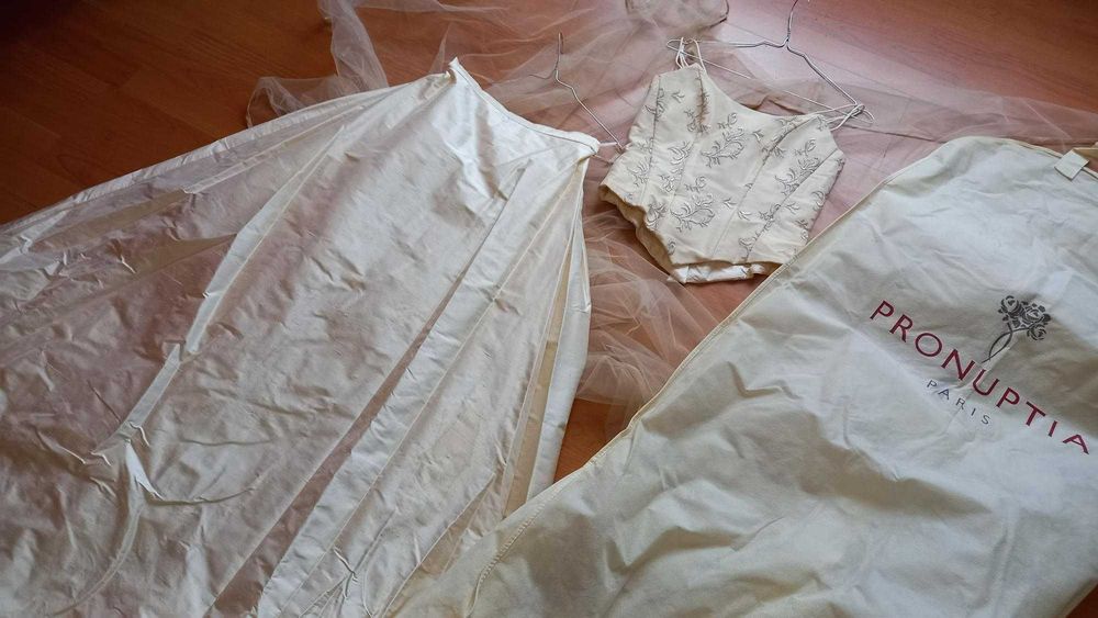 Vestido Noiva da Pronuptia - Todo em seda selvagem