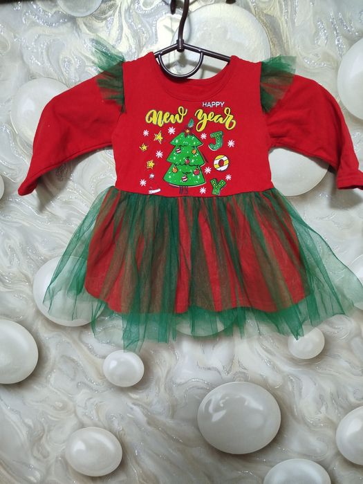 Святкові новорічні сукні для дівчаток на ріст 74-104 см