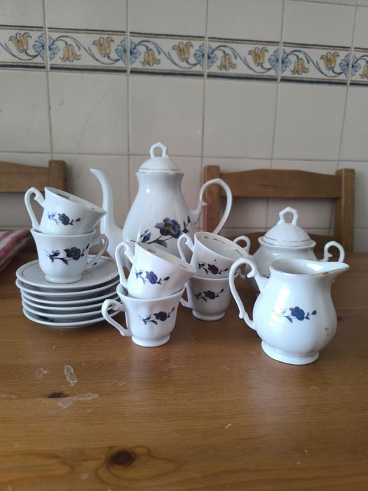 Serviço de café vintage