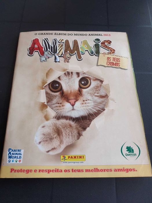 Caderneta cromos Animais 2013 - completa