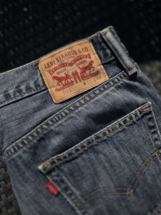 Levi's 511, Levis 511, 33 34, W33 L34, granat, szary jeans