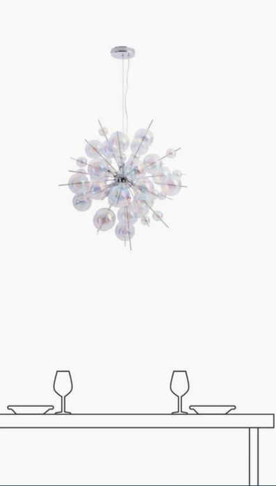 Designerska Lampa wisząca Explosion  Nave kule balls chrom multikolor