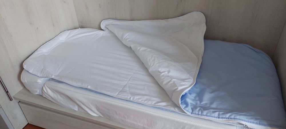 Saco cama (camas de grades e catres) - azul clarinho