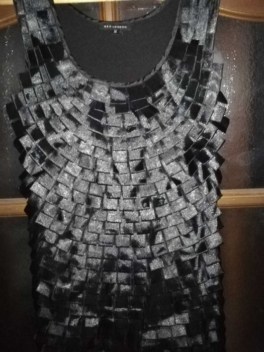 Czarna Sukienka 36 38 S M Simple