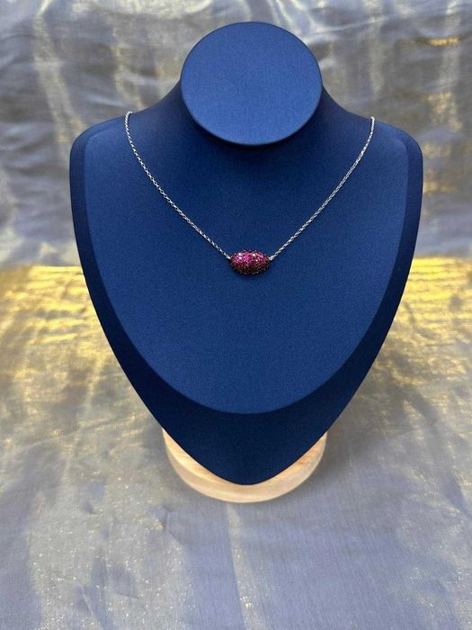Naszyjnik APM Monaco Fuchsia – owalny, regulowany