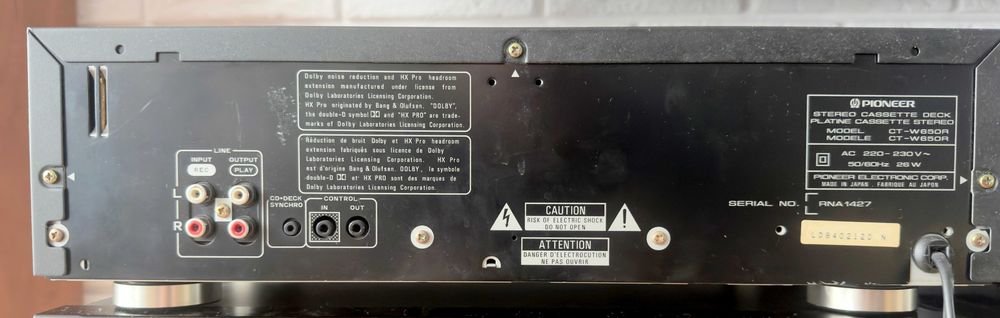 Pioneer CT-W650R Podwójny magnetofon kasetowy