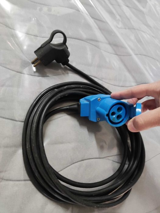 cabo extensão eletrica protec schuko CEE P17 com 1,5m