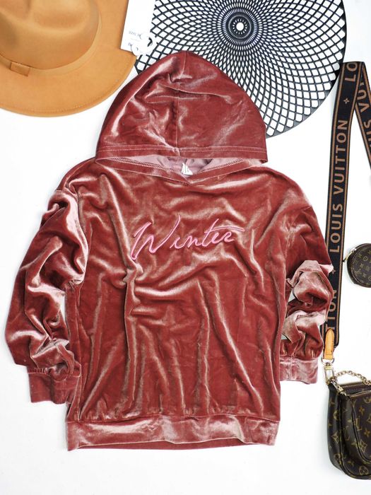 River Island Welurkowa śliczna bluza kaptur 152