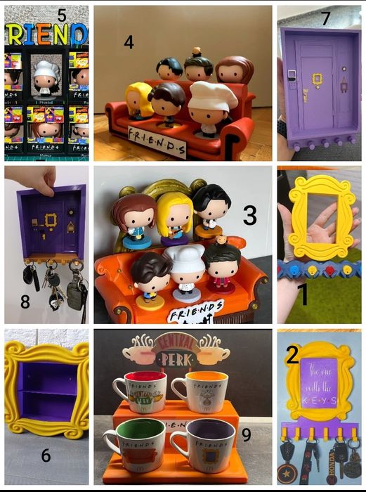 Friends друзі підставка  диван рамка ключниця двері дзеркало