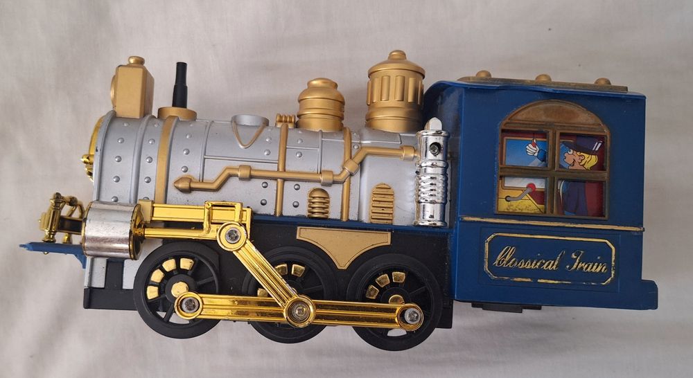 Comboio Clássico Azul e Dourado - Tamanho grande