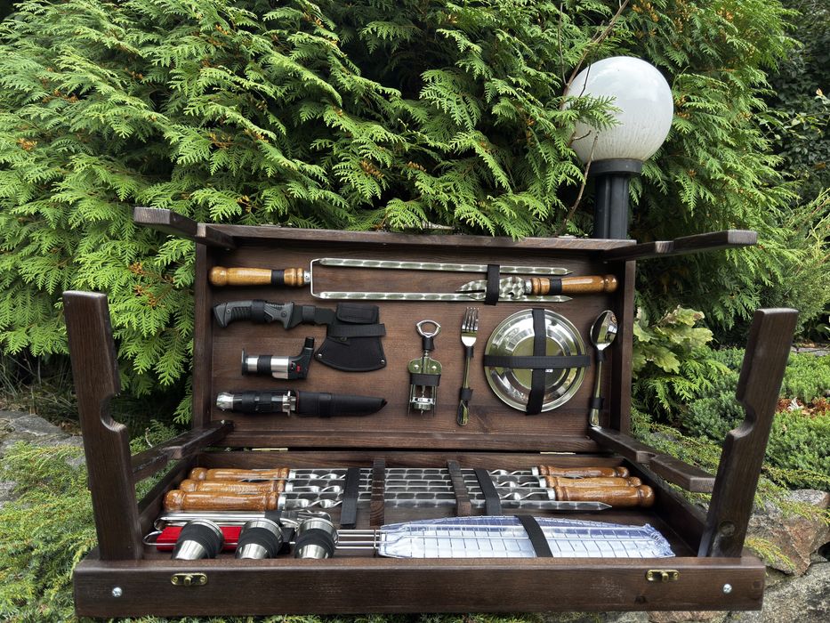 Шампура в Кейсе.Подарок на День Рождения.Деревянный Кейс.Производитель