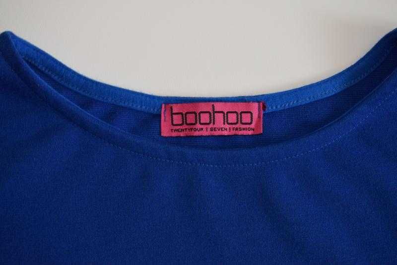 Сукня вільного крою прямого платье пляття синє boohoo