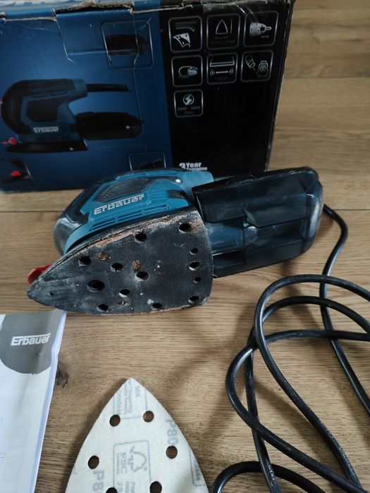 Szlifierka oscylacyjna Erbauer 150w, 2024rok