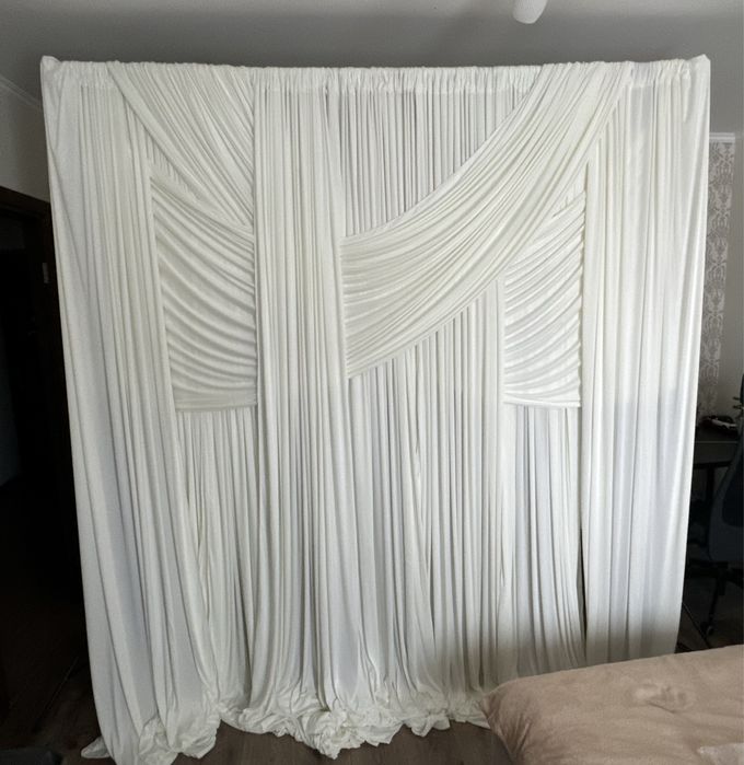 Весільна арка, фотозона з тканини, весільна фотозона