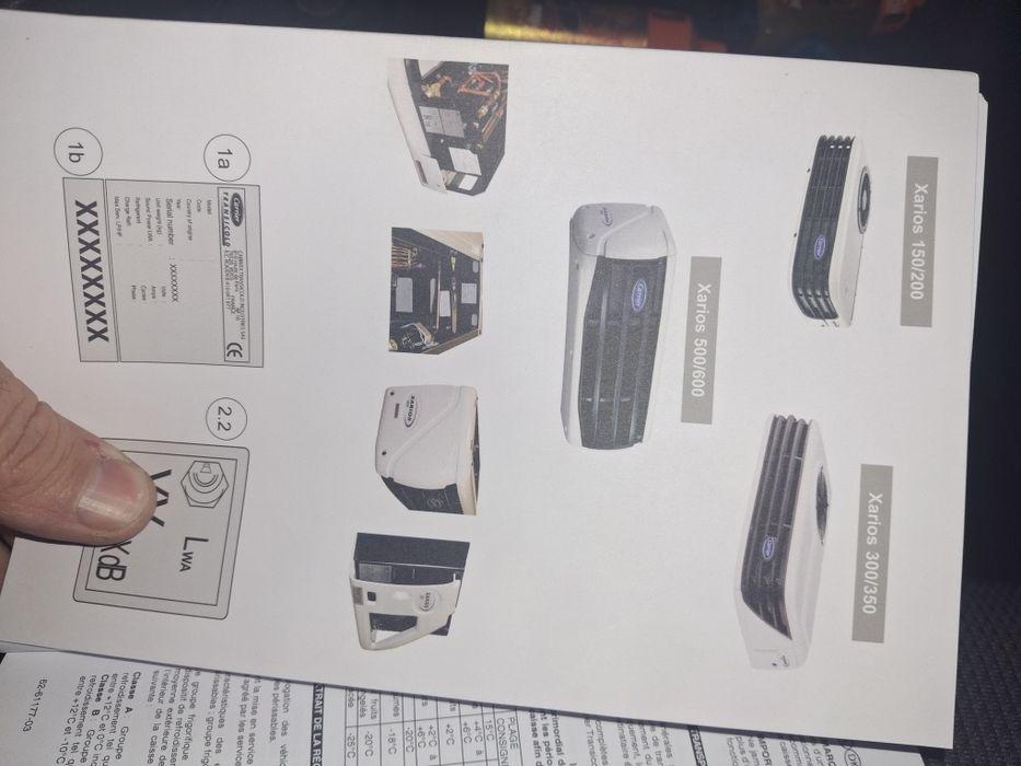 Agregat chłodniczy Carrier Xarios 350 22r stan bdb 12V 230V