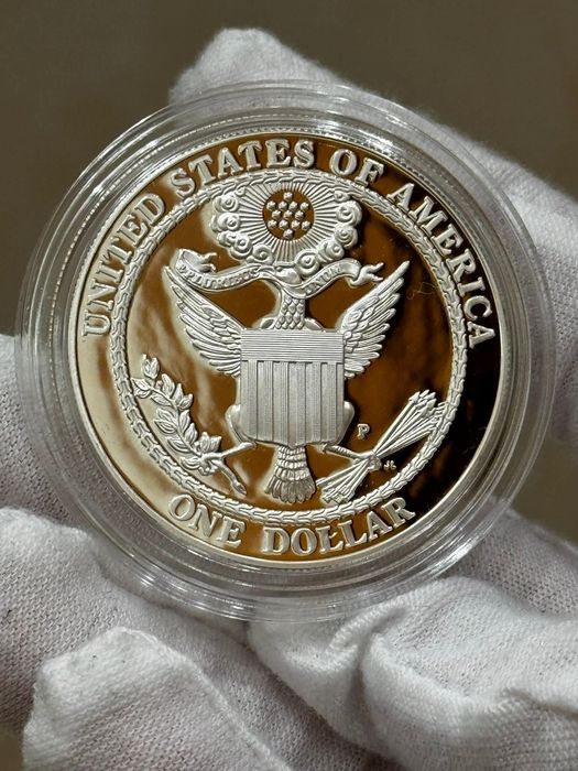 Долар 2008 р. США. Білоголовий орлан - Символ Америки. СРІБЛО. Набір.