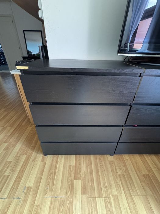 Cómodas IKEA MALM – Preto/Castanho
