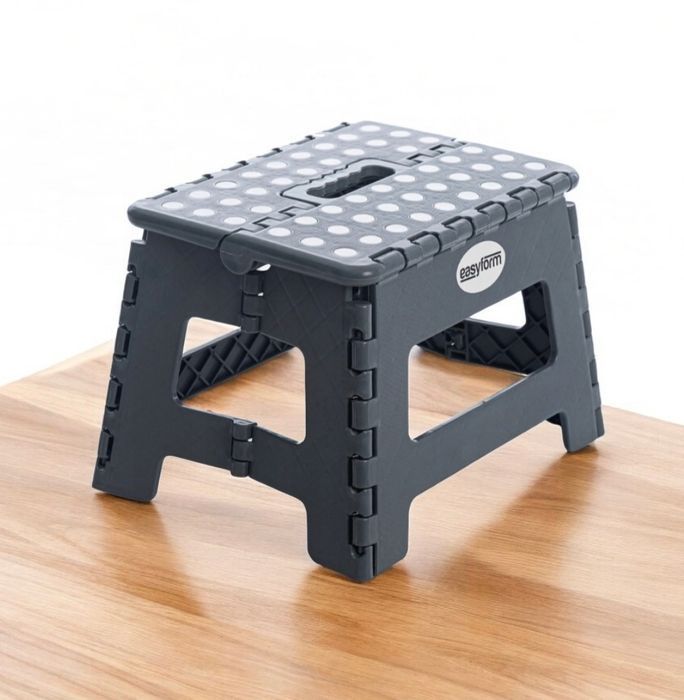 Nowy czarny składany schodek krzesełko antypoślizgowe