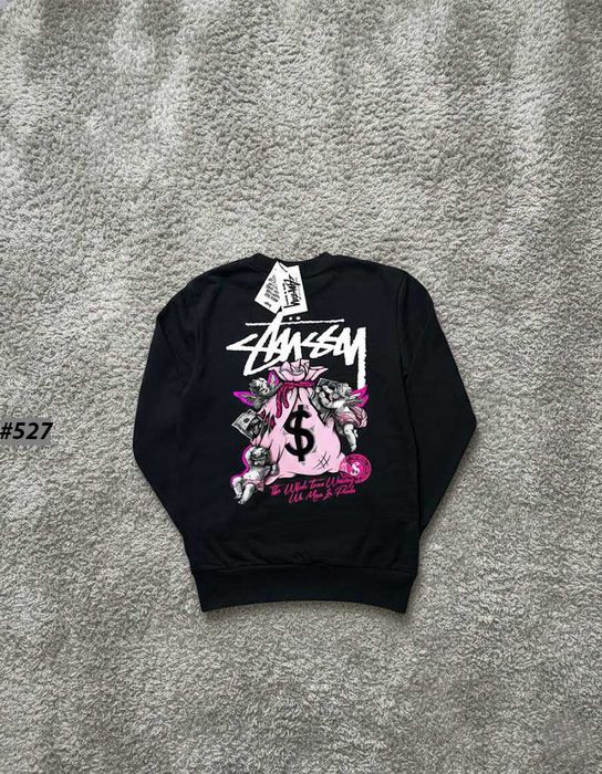 Черный Свитшот Stussy Money Angel