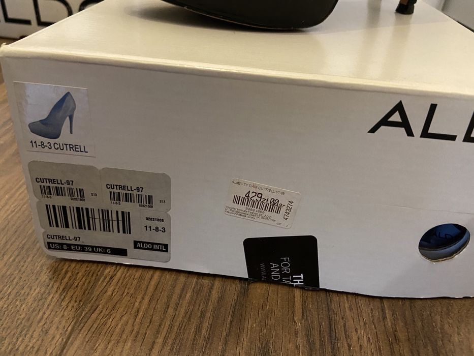 Czarne szpilki aldo skóra