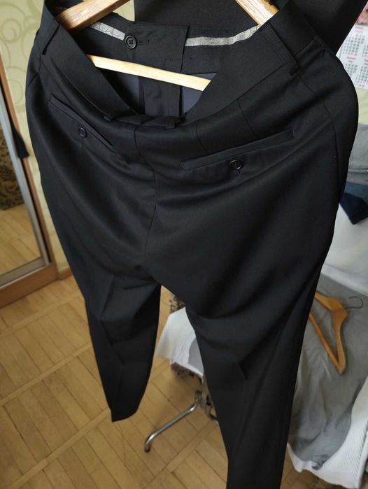 Джинсы брюки Ted Baker wool trousers United Kingdom W34 stretch black.