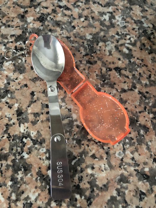 Colher dobravel / Campismo / Caminhadas / Porta-chaves