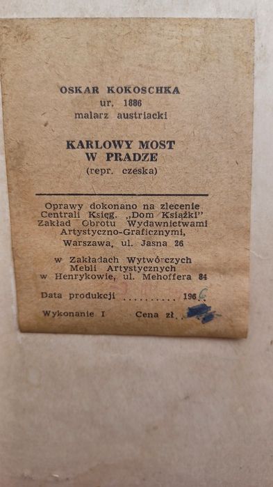 Stary obraz Oskar Kokoschka