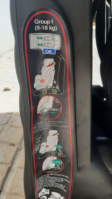 Cadeira auto criança 1 2 3 com isofix