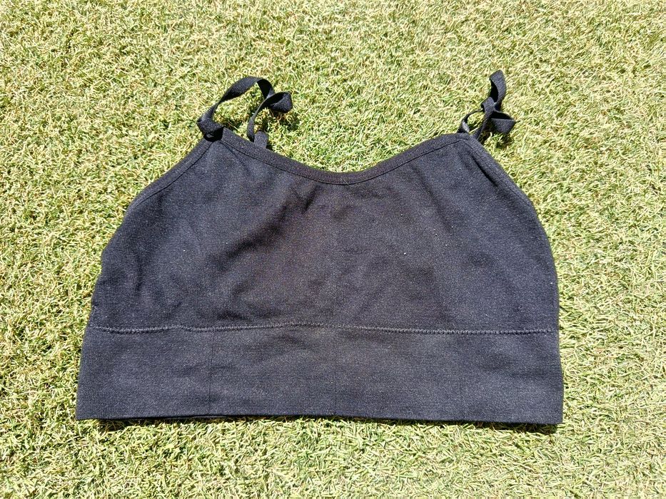 Top Bralette Preto / Black Bralette Top com Alças Ajustáveis