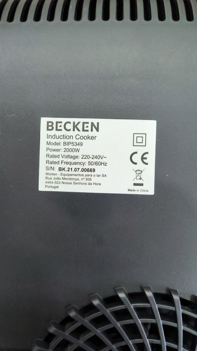 Placa de indução portátil becken