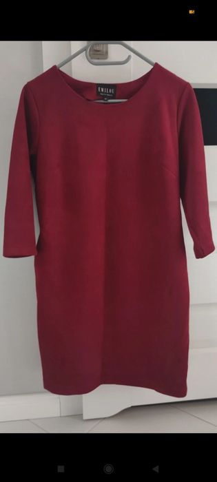 Sukienka mini bordowa