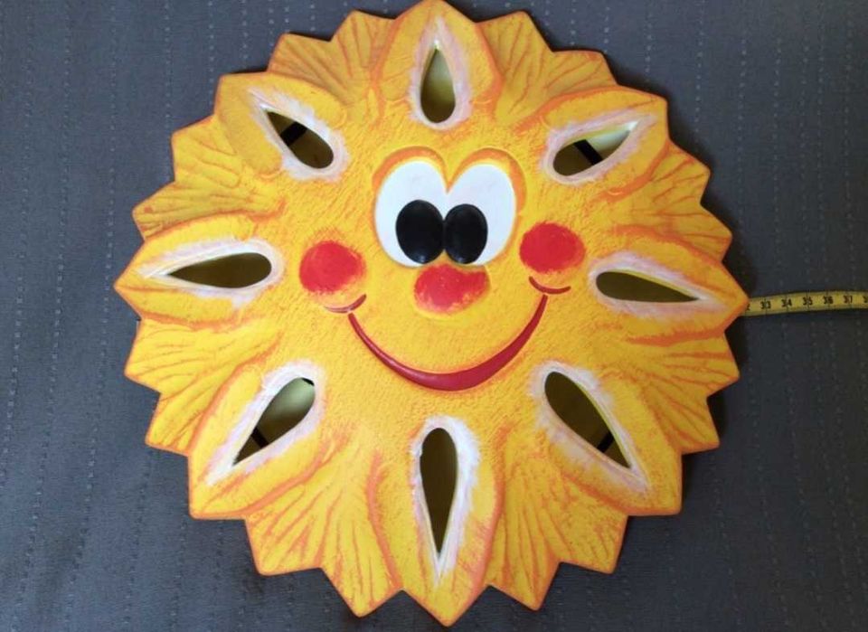 Kinkiet Cleoni słońce żółte