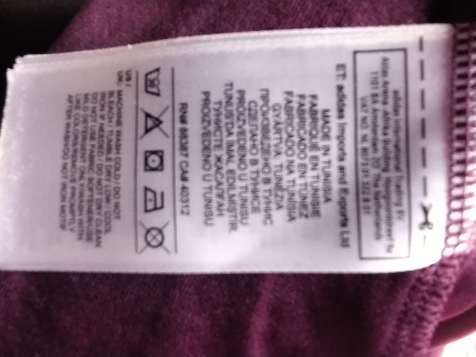 T-shirt damski śliwkowy  rozm s adidas