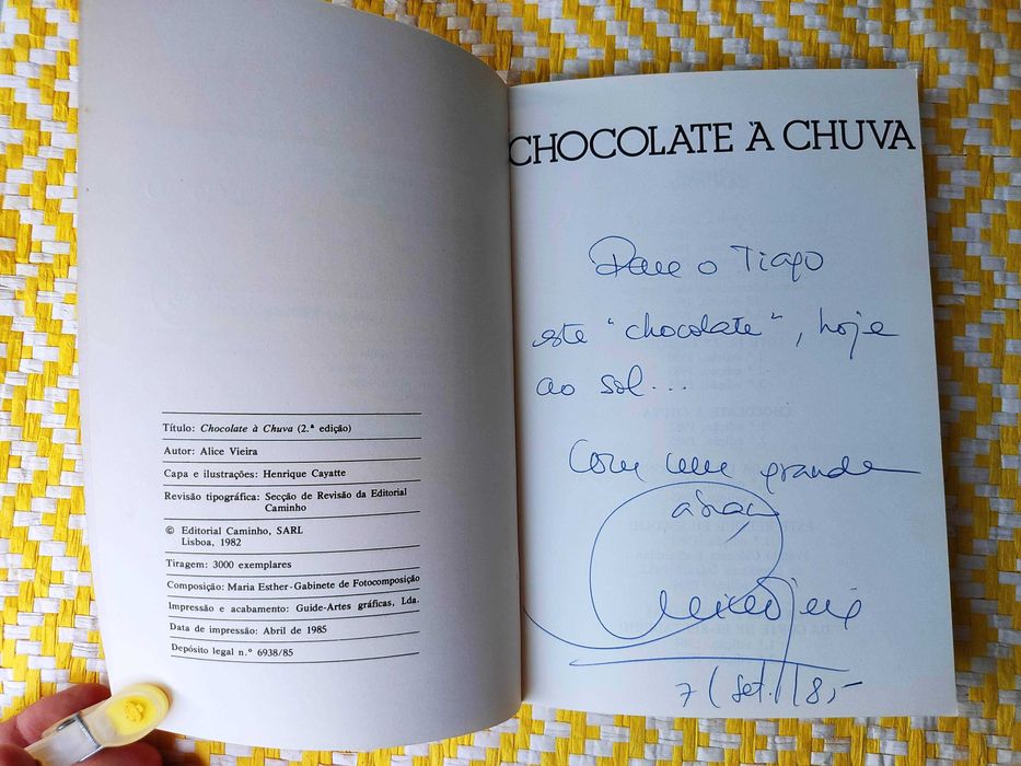 Chocolate à chuva
Alice Vieira