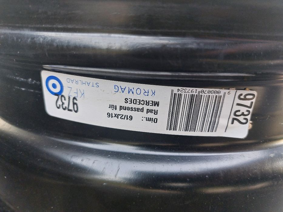 Felgi 16 Mercedes 5x112 Et 49