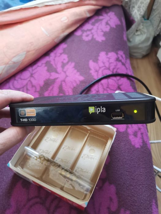 Dekoder Polsat Cyfrowy typ T-HD 1000 DVB-T, gniazdo RJ-45 na internet