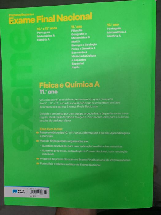 Preparação para o Exame F.Q A 11°/12°