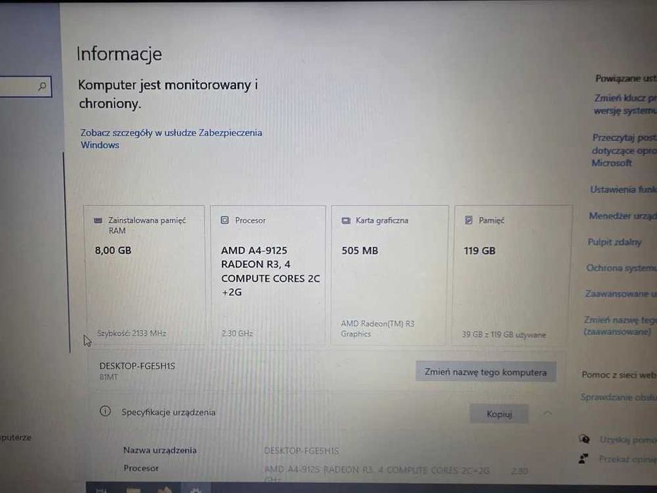 Laptop Lenovo V145-15AST | 8 GB RAM | 128GB SSD | Windows 10